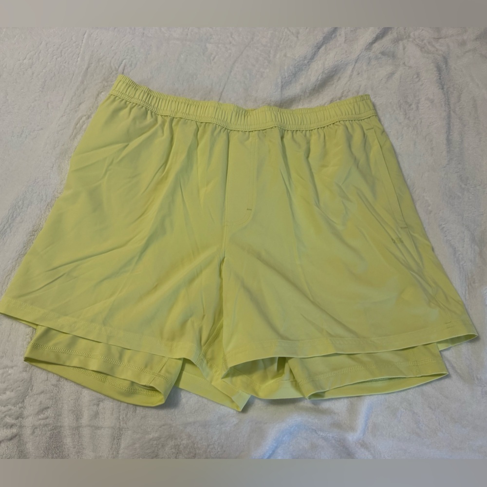 DSG Men’s Yellow Pulse 2 in 1 Agility Short Size L